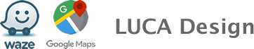Waze y Google Map Showroom Luca Design