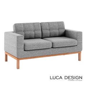 Sofa de sala con base de madera