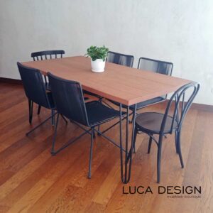 Mesa industrial de madera