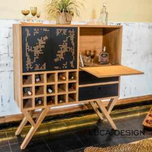 Mueble bar de madera